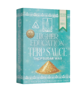 Higher Education 2G THCP Sugar Wax in Northern Lights flavor, perfect for dabbing enthusiasts exploring THCP benefits.