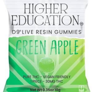 Higher Education 30mg Delta 9 Live Resin Gummies (1ct) - Green Apple (Sativa)