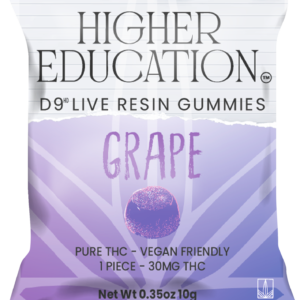 Higher Education 30mg Delta 9 Live Resin Gummies (1ct) - Grape (Indica)