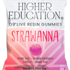 Higher Education 30mg Delta 9 Live Resin Gummies (1ct) - Strawnana (Hybrid)